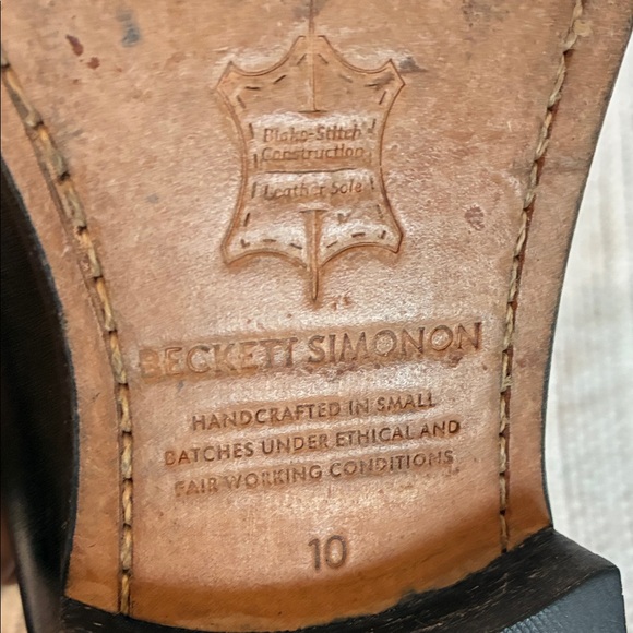 Beckett Simonon Valencia Wholecuts in Black Leather. Men’s 10D. - Picture 2 of 9
